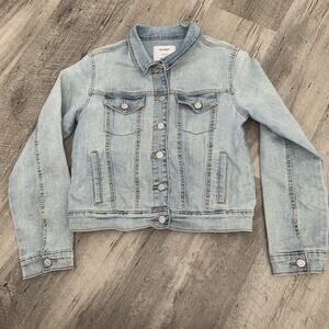 Old Navy Denim Jacket Girls XL (14) Trucker Light Blue Jean Coat